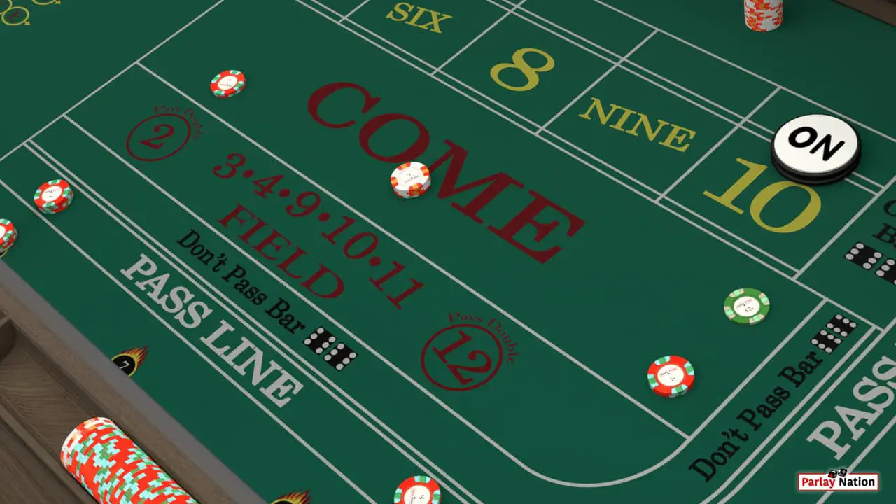 Learn Craps Come Bet payouts using colors and units. Come Bets made